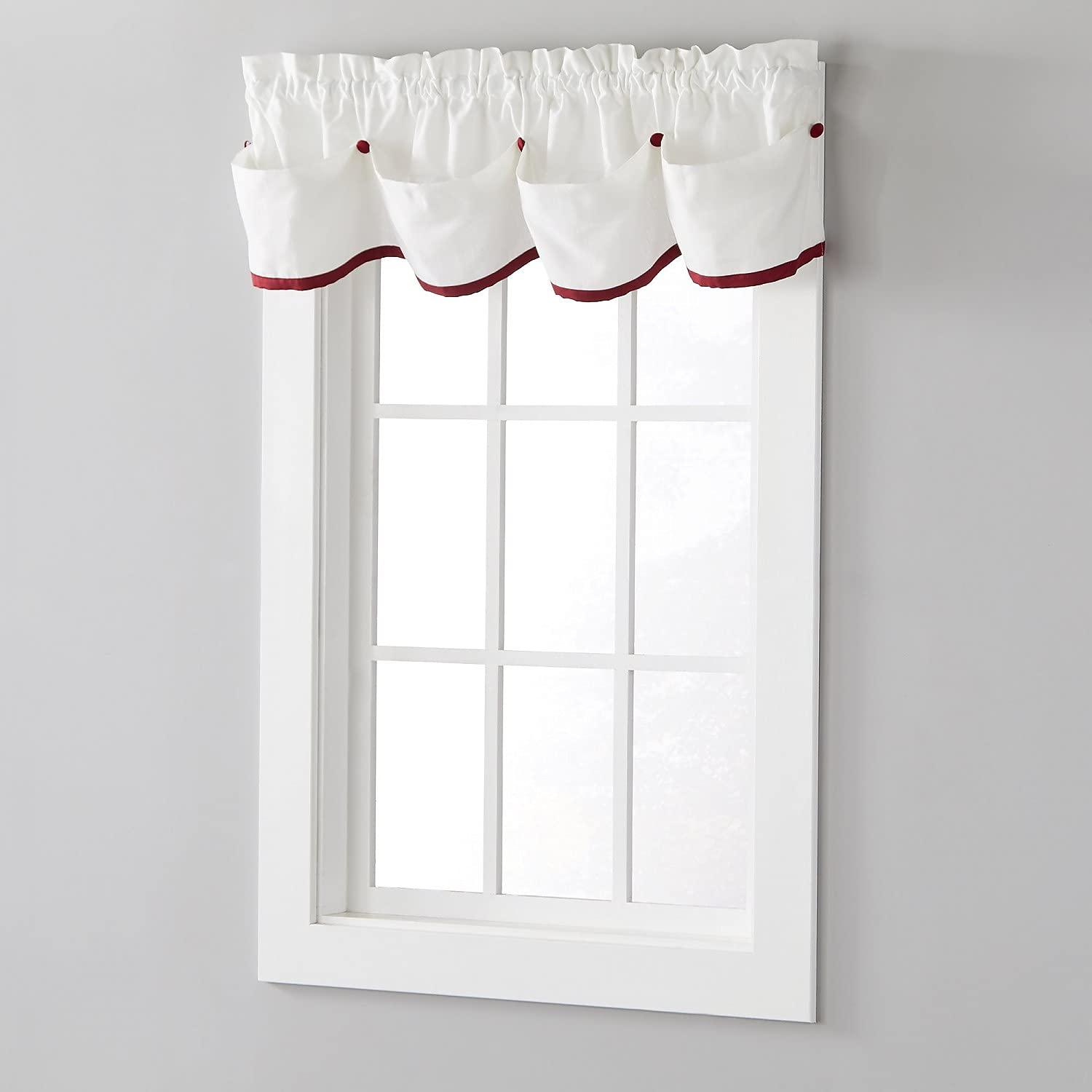 SKL Home Rod Pocket Light Filtering Valance, 58 in x 13 in
