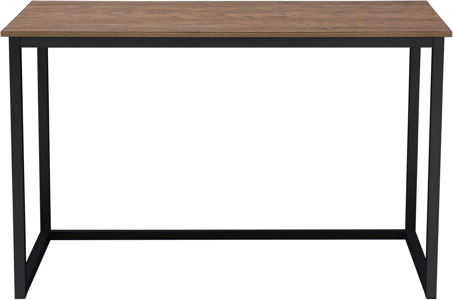 47.5" Walnut and Black Wood Standing Desk