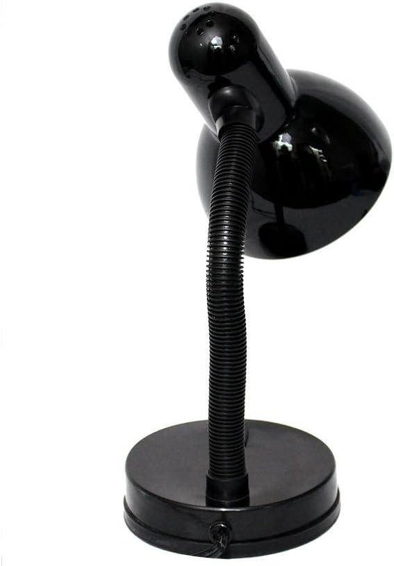 FlexNeck 14.25" Basic Black Metal Desk Lamp with ON/OFF Switch