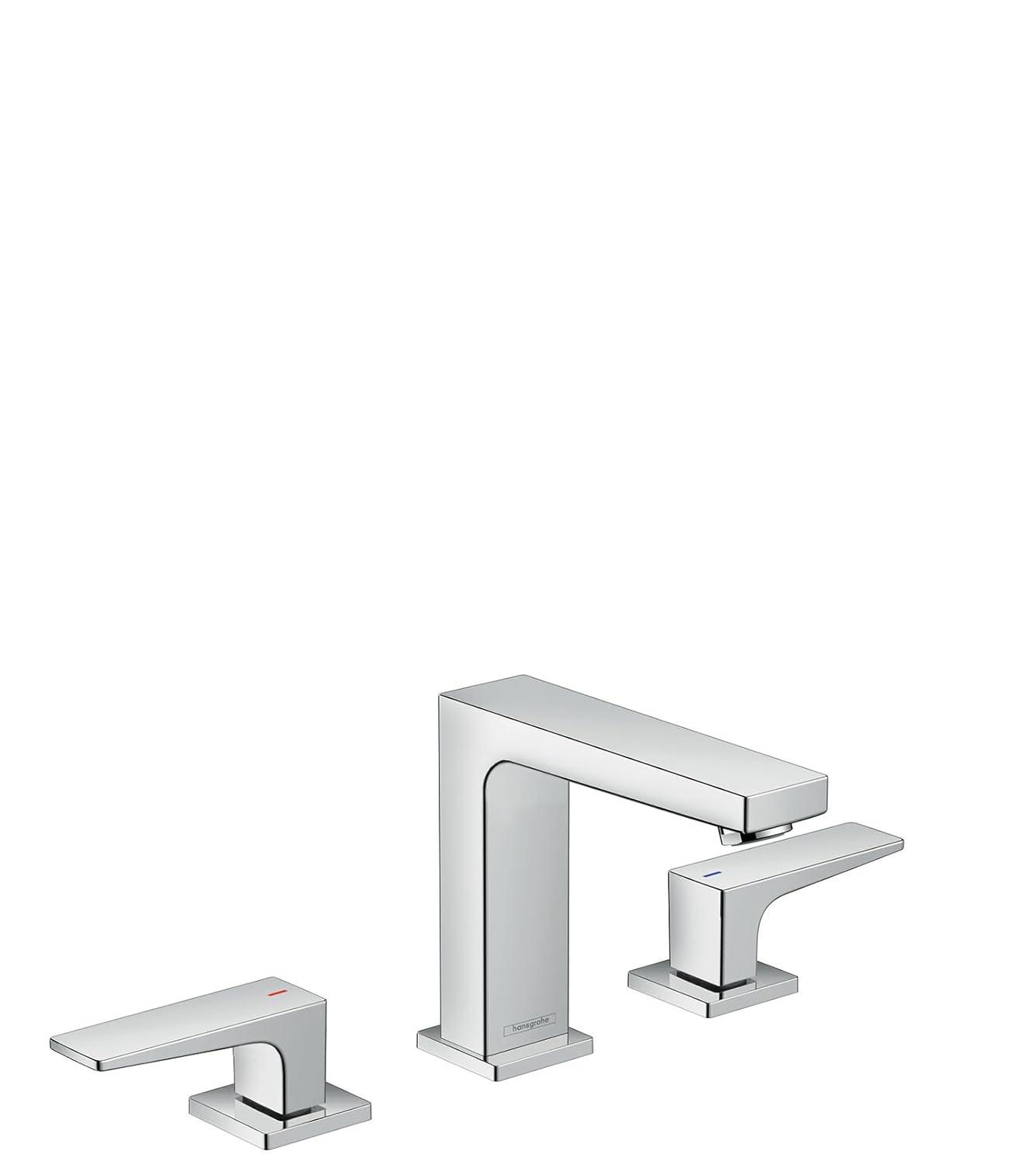 Hansgrohe Metropol Widespread Faucet 110 with Lever Handles and Drain Assembly, 1.2 GPM