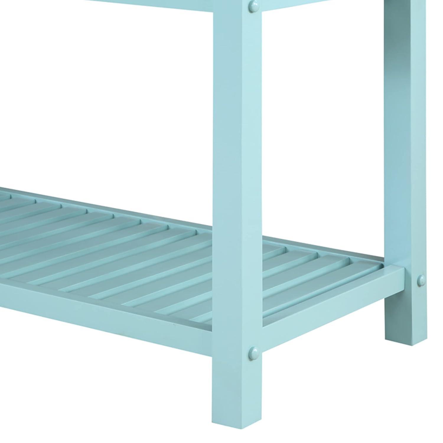 Convenience Concepts Kitchen Islands with Drawers, Rubberwood LVL Blue, 40 in