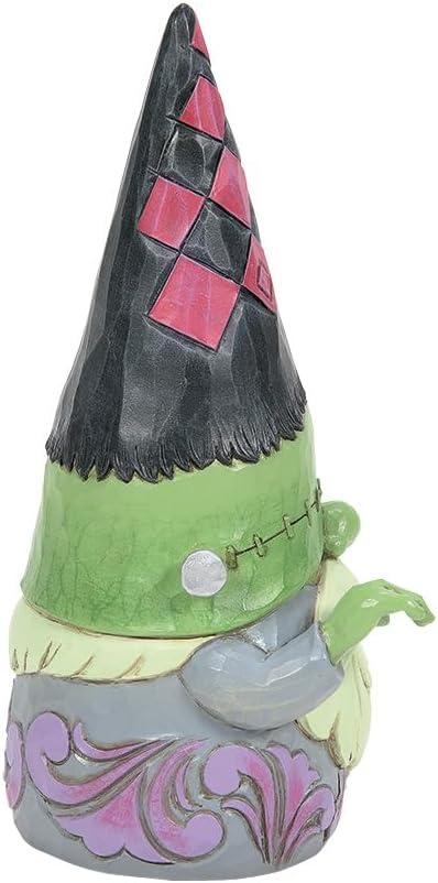 Jim Shore 6.5 Inch It's Not Easy Being Green Gnome Frankenstein Pumpkins Gnome Figurines