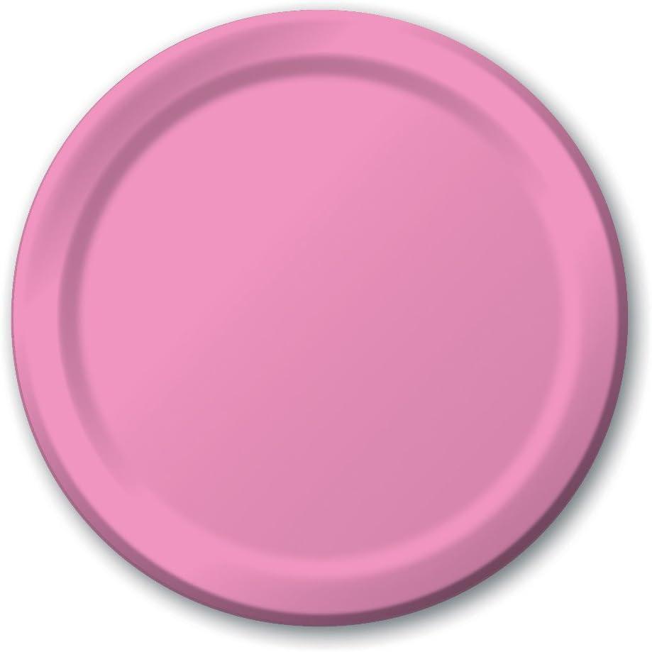 Candy Pink Heavyweight Paper Banquet Plates, 10.25 Inches, 24-Count