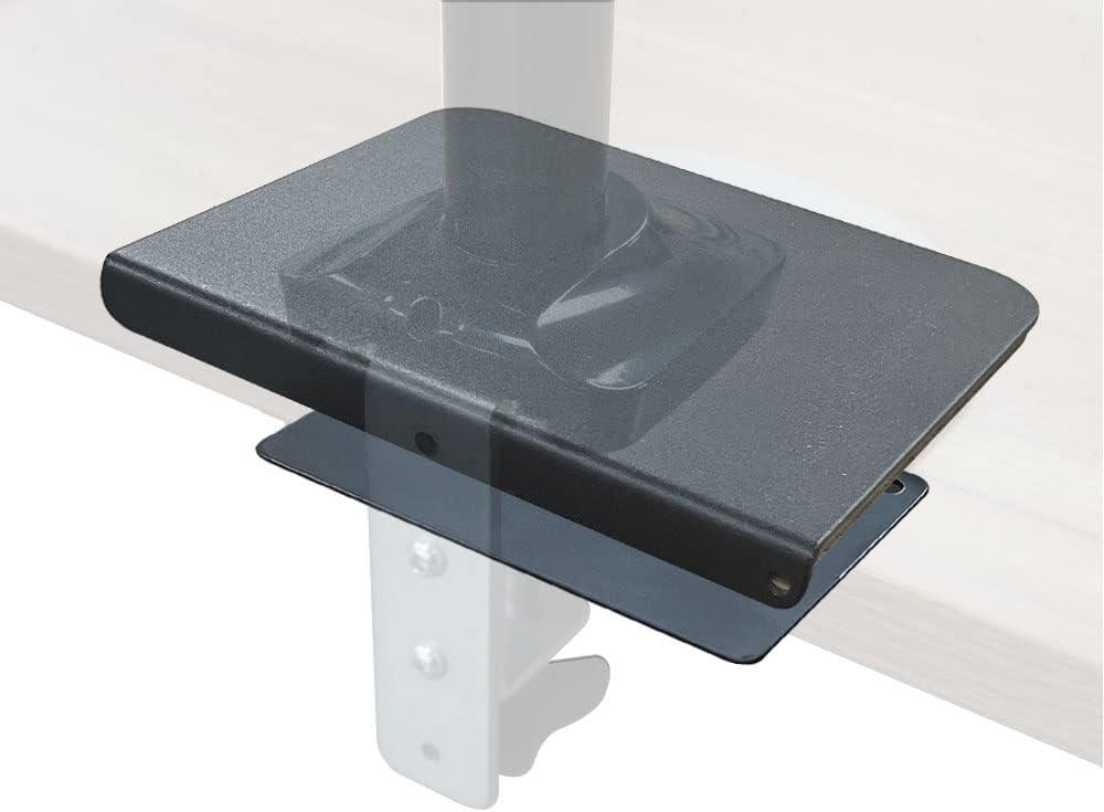 Black Steel Monitor Mount Reinforcement Plate for Desktops