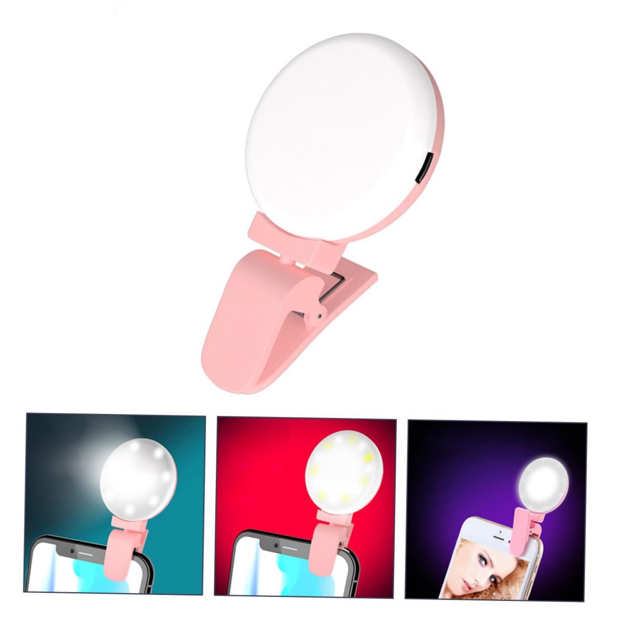 CHILDWEET Mini Selfie Led Light Clip Light for Phone Photography for Streaming and Vlogging Portable Design