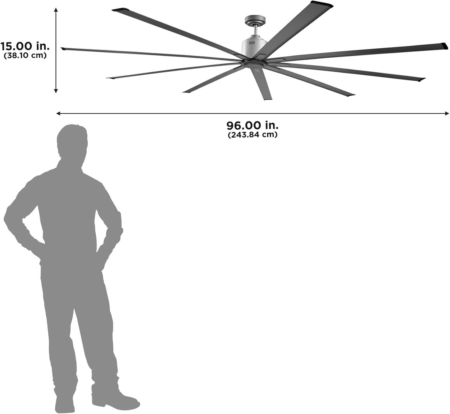 Ventamatic ICF96 Big Air Industrial Ceiling Fan, 9 Blades, 96"