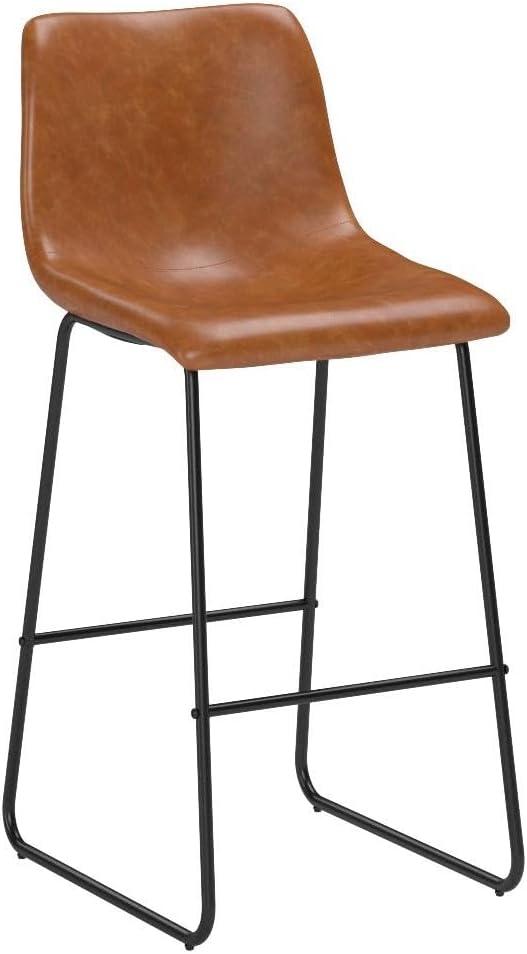 Flash Furniture 30 Inch Commercial Grade LeatherSoft Bar Height Barstools, Set of 2