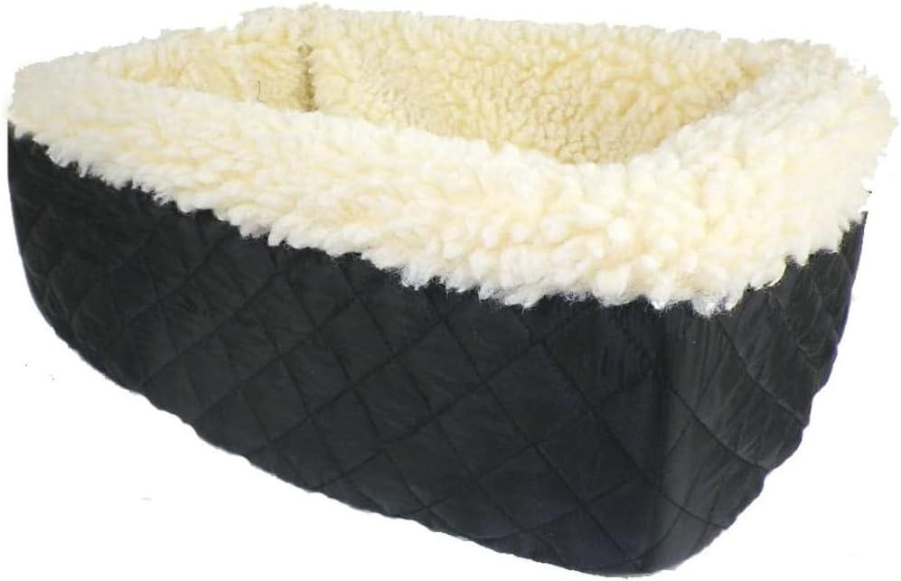 Snoozer Pet Products Luxury Console Dog Car Seat, Small, Black, Quilted Twill