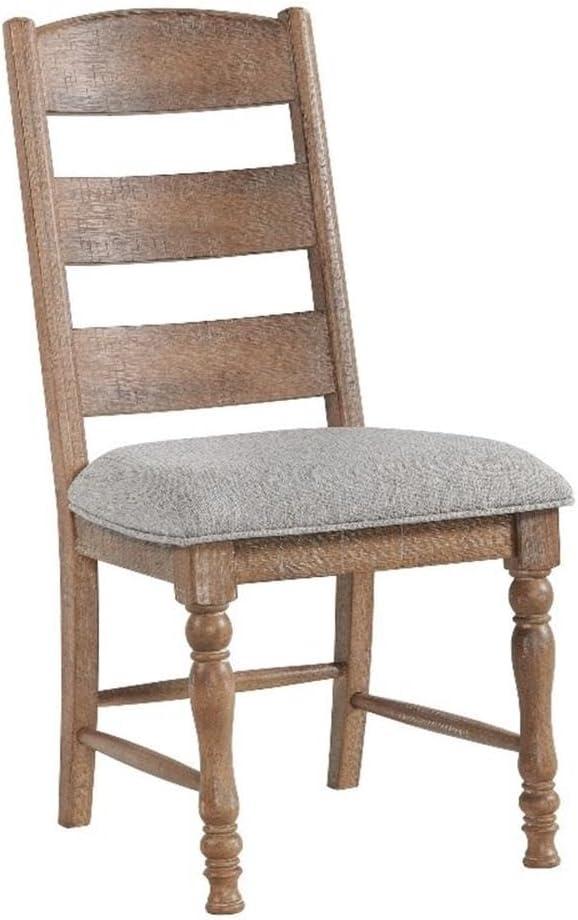 Highland Ladder Back Side Chair with Cushion Seat, Sandwash