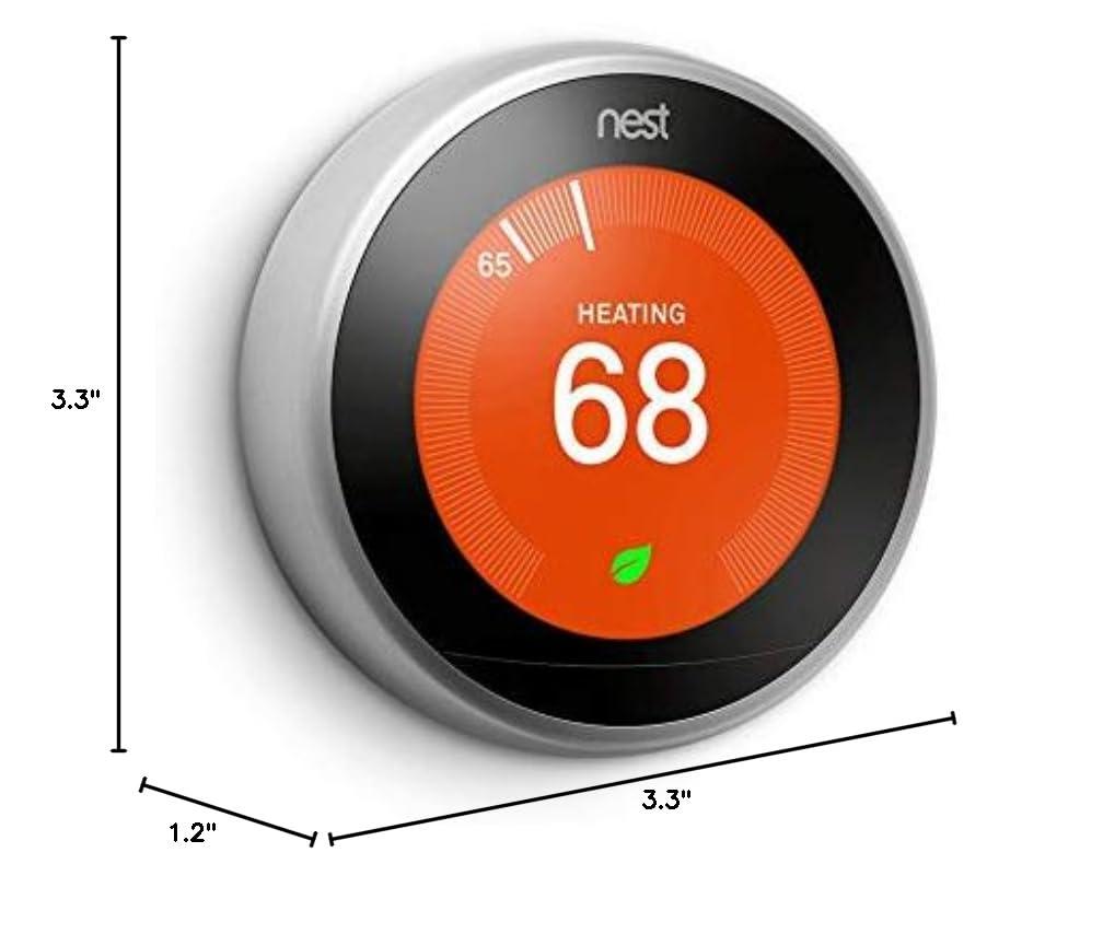 Restored Nest, T3007ES, Learning Thermostat, 3rd generation (Refurbished)