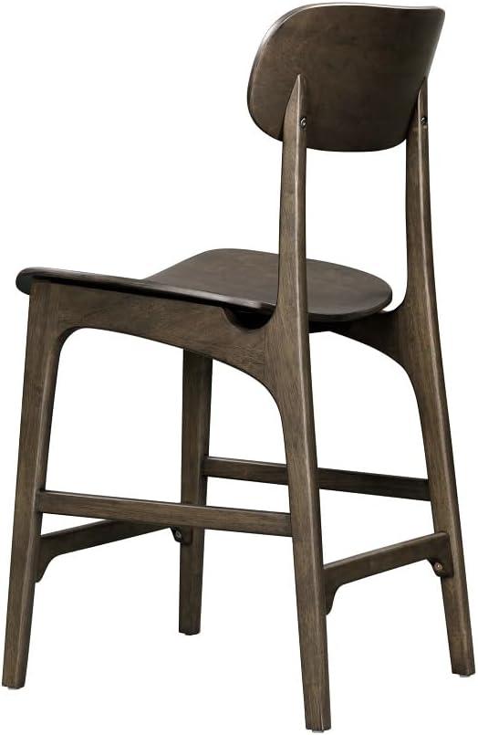 Boraam Solvang Wood Counter Height Barstool Carbonite Finish