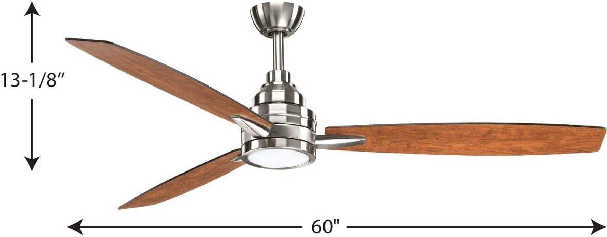 P2554-0930K-Progress Lighting-Gaze - Wide - Ceiling Fan - 1 Light - Handheld Remote in Urban Industrial and Farmhouse style - 60 Inches wide by 13.13