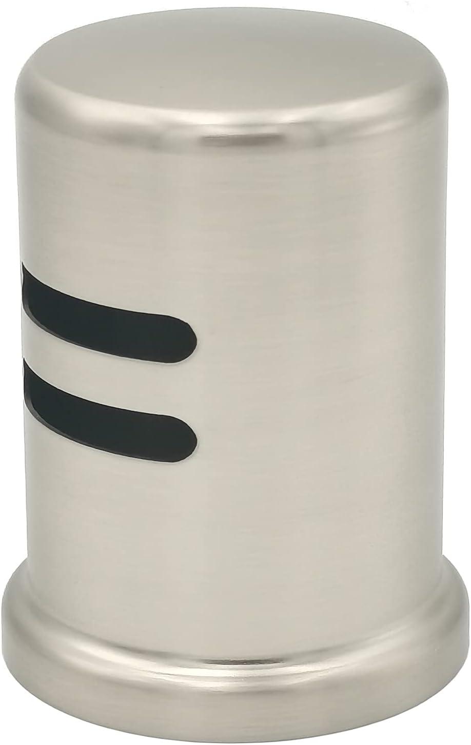 Thrifco 4405742 Kitchen Dishwasher Air Gap Cap (Flanged) - Satin Nickel Finish Brass