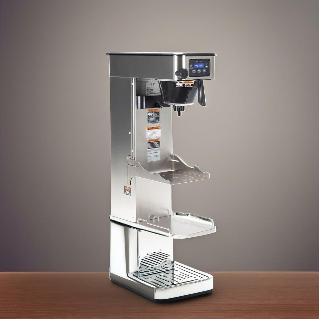 Stainless Steel Dual Volt Programmable Tea and Coffee Brewer with Tray