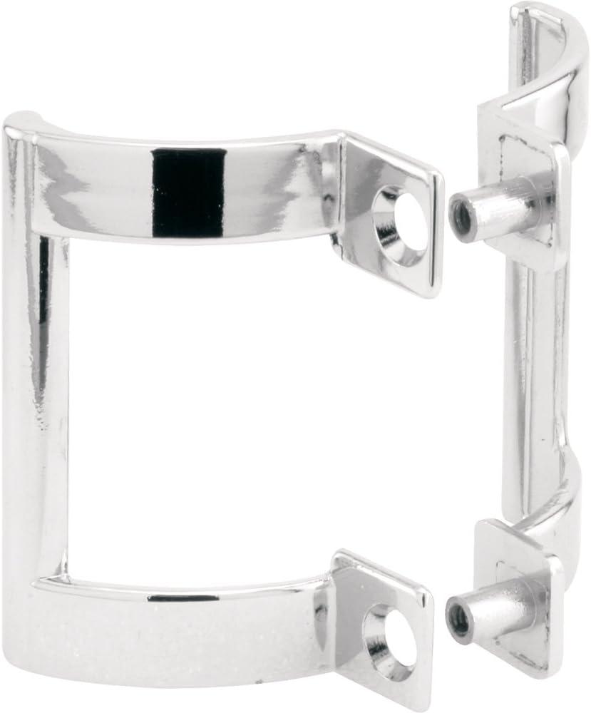 Diecast Shower Door Handle Set for Shower Doors or Tub Enclosure, 2 Hole Center, Chrome (1 Set)