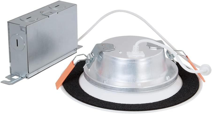 HALO RL 6 inch Canless Recessed Integrated LED Downlight, 600 Lumens, 5CCT 2700K, 3000K, 3500K, 4000K, 5000K with Dim to Warm, White