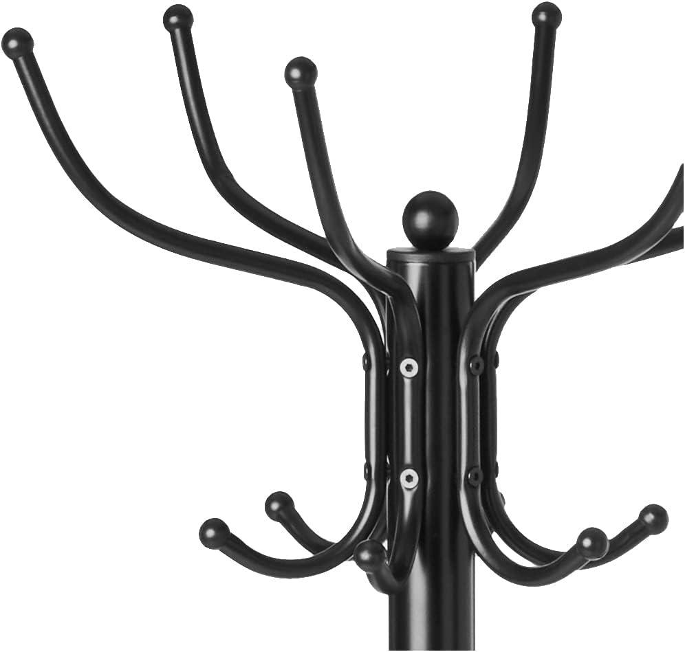 Spaco Vintage Metal Coat Hat Tree Stand Clothes Hanger, Free Standing Coat Tree, Coat Racks for Bedroom and Hallway