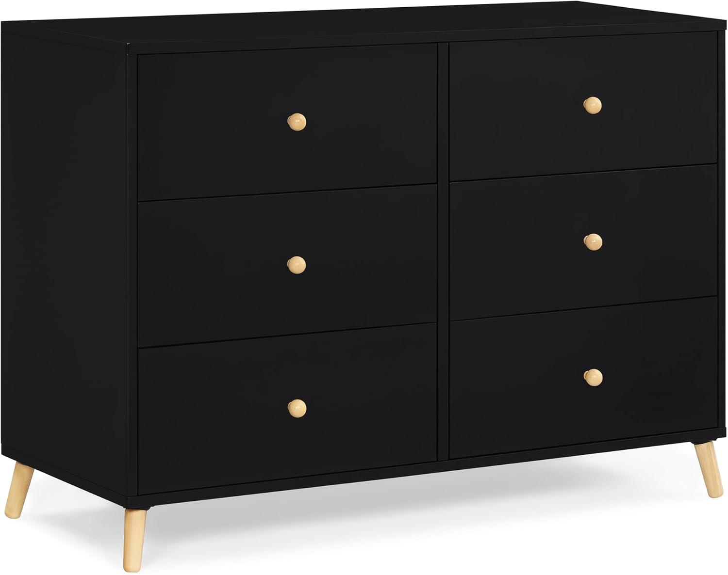 Ebony and Natural 6-Drawer Horizontal Dresser