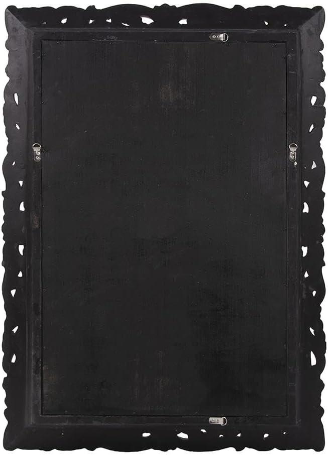 Howard Elliott Barcelona Hanging Rectangular Framed Wall Mirror, Antique Gold Resin, Traditional Designer Mirror for Home, Living Room or Bedroom, 23 x 35 Inch