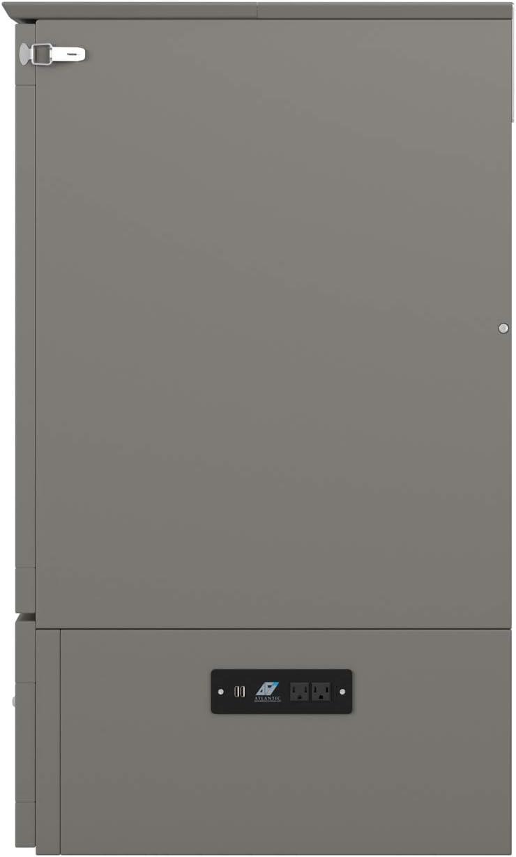 AFI Southampton Twin XL Size Modern Wood Murphy Bed Chest, Gray