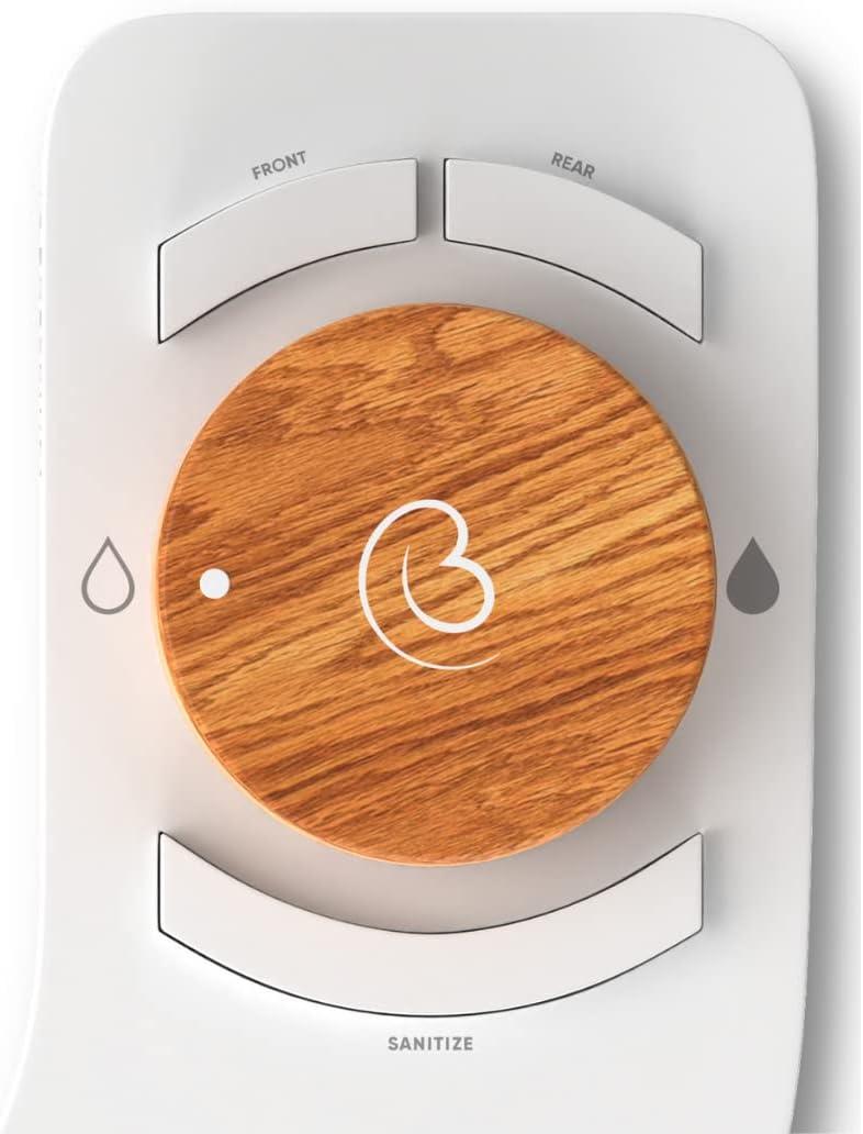 Stainless Steel Dual Temperature Toilet Bidet Attachment with Bamboo Accents