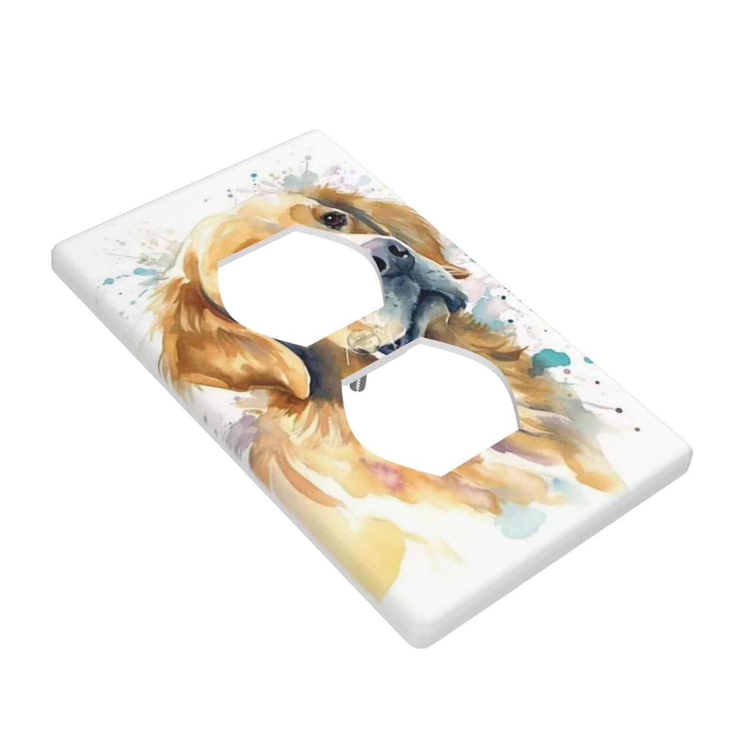 ZICANCN Outlet Covers Wall Plate, Sunflowers Nature Beige Background Light Switch Cover Decorative, Duplex Toggle Combo 1-Gang