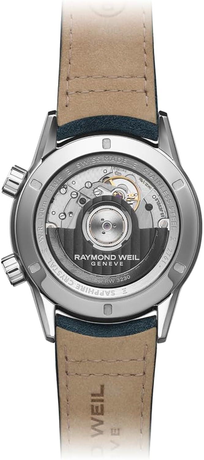 Raymond Weil Freelancer Automatic GMT Blue Dial Leather Strap Men's Watch 2761-STC-50001