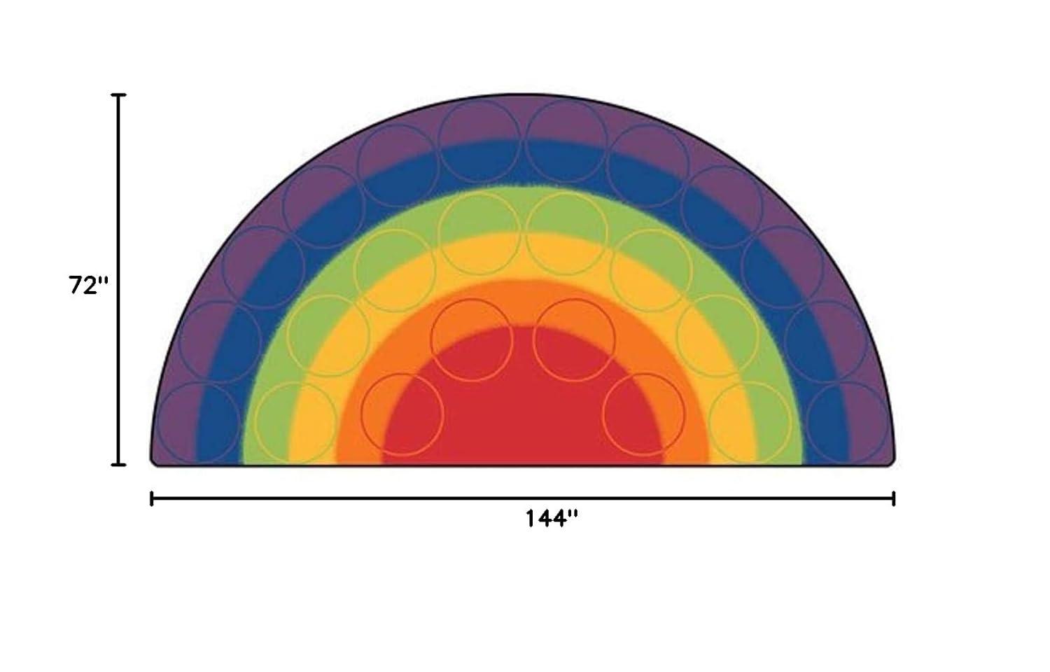 Carpets for Kids Rainbow Rows Seating Premium Tufted Multi Color Area Rug