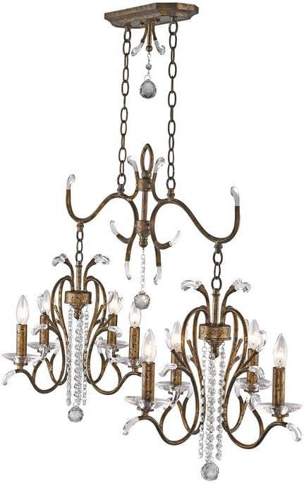 Livex Lighting Serafina 8 - Light Chandelier in  Hand Applied Venetian Golden Bronze