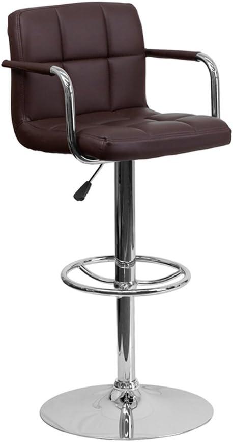 Adjustable Bar Stools - Counter Height Barstools with Back and Armrest