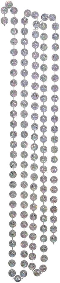 15-Feet Clear Iridescent Bead Garland