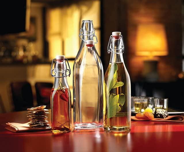 Bormioli Rocco Glass 8.5 Ounce Swing Top Bottle Set of 2