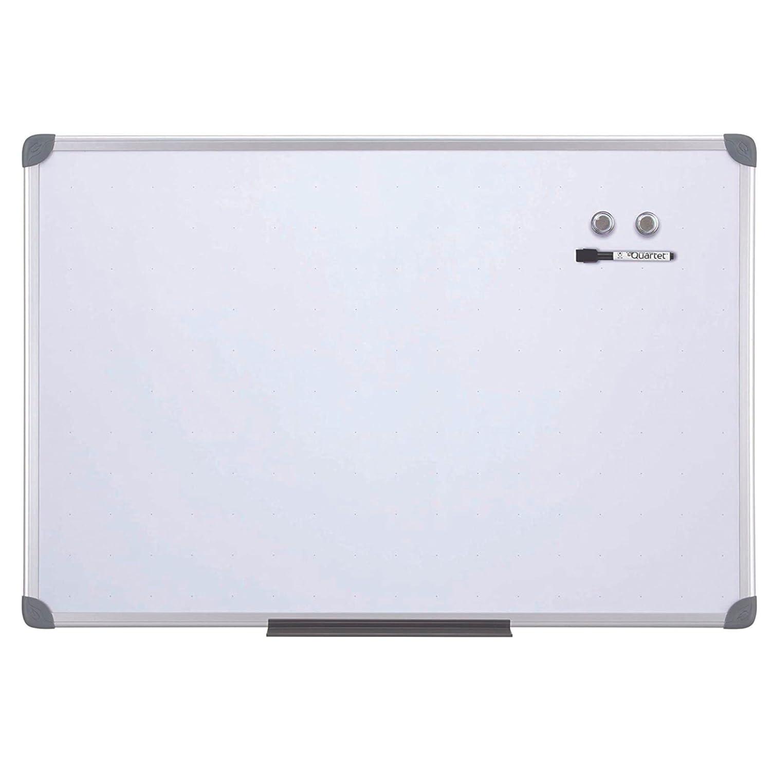 Quartet Whiteboard, Dry Erase Board, Magnetic, 2' x 3' White Board, Includes One Quartet Dry Erase Marker & Marker Tray, Euro Style Aluminum Frame (UKTE2436-ECR)