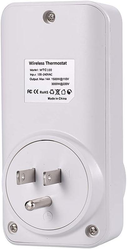 White Digital Wireless Thermostat with Remote Control