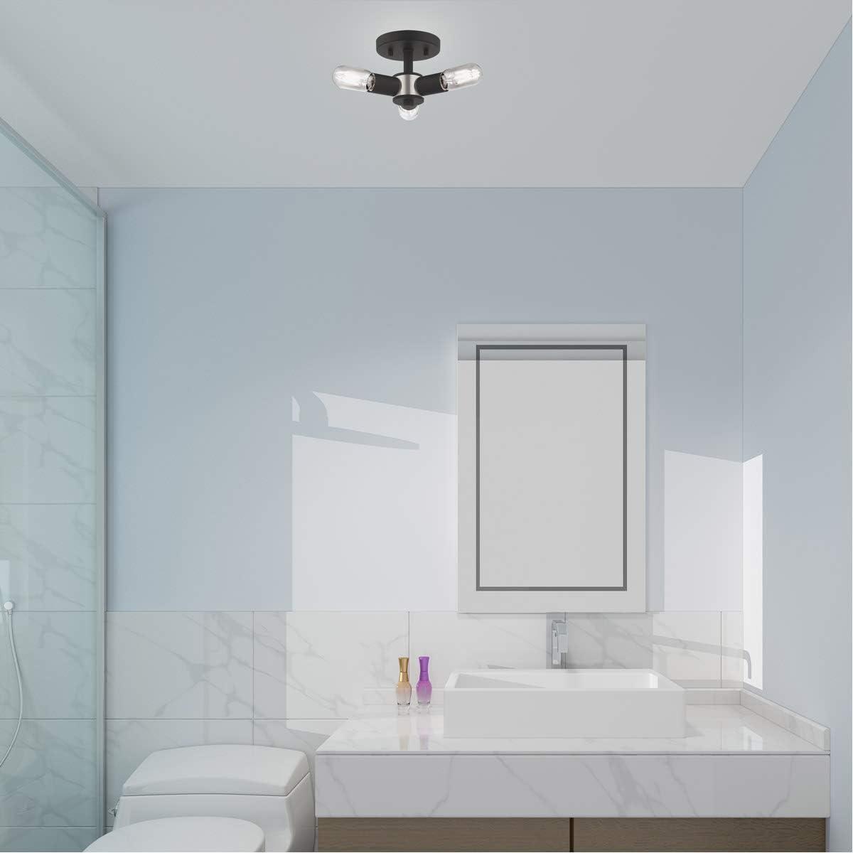 Livex Lighting Copenhagen 3 - Light Flush Mount in  Black
