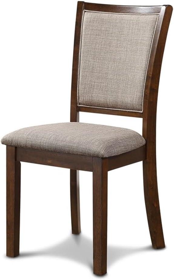 New Classic Furniture Amy 5-Piece Wood Round Dining Set, 1 Dining Table And 4 Chairs, 47 Inch, Brown Cherry