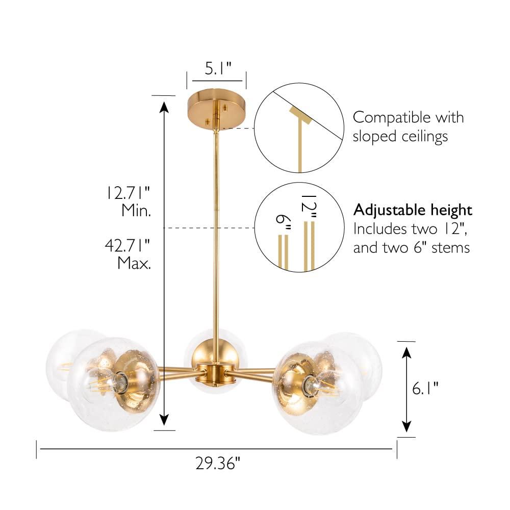 Design House Gracelyn 5-Light Indoor Chandelier in Satin Gold