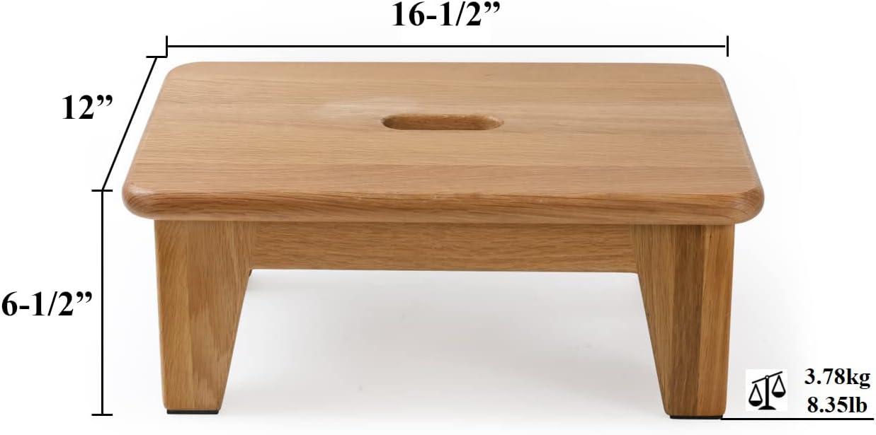 CONSDAN Oak Wood Step Stool