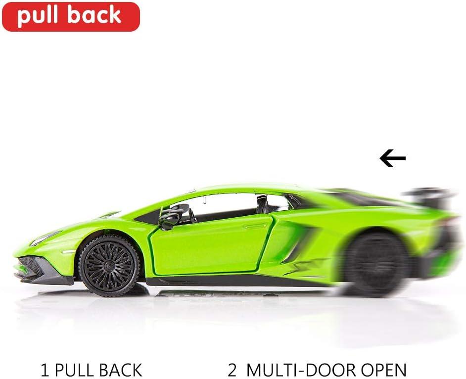 TGRCM-CZ 1/36 Scale Aventador LP700-4 Casting Car Model, Zinc Alloy Toy Car for Kids, Pull Back Vehicles Toy Car for Toddlers Kids Boys Girls Gift