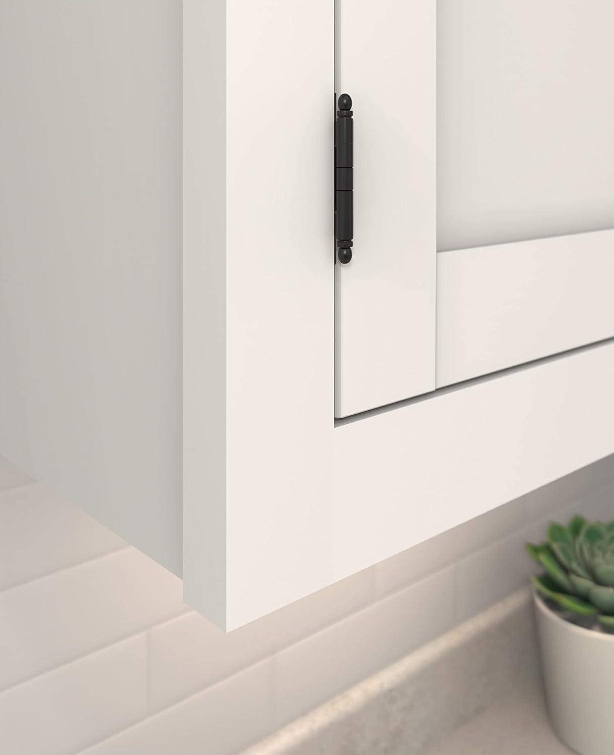 Matte Black Full Inset Ball Tip Cabinet Hinge