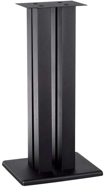 Monolith 24 Inch Speaker Stand (Each) - Black | Supports 75 lbs, Adjustable Spikes, Compatible With Bose, Polk, Sony, Yamaha, Pioneer and others