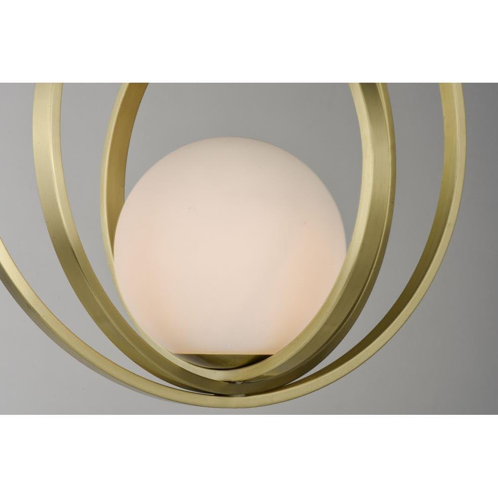 Maxim 26054SWSBR 18 in. Coronet One-Light Single Pendant Ceiling Light, Satin Brass