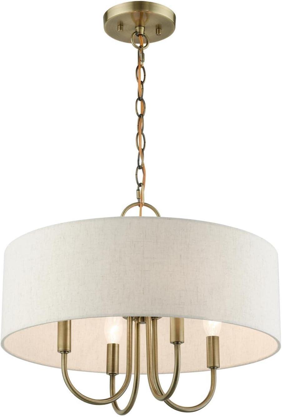 Livex Lighting Blossom 4 - Light Pendant in  Antique Brass