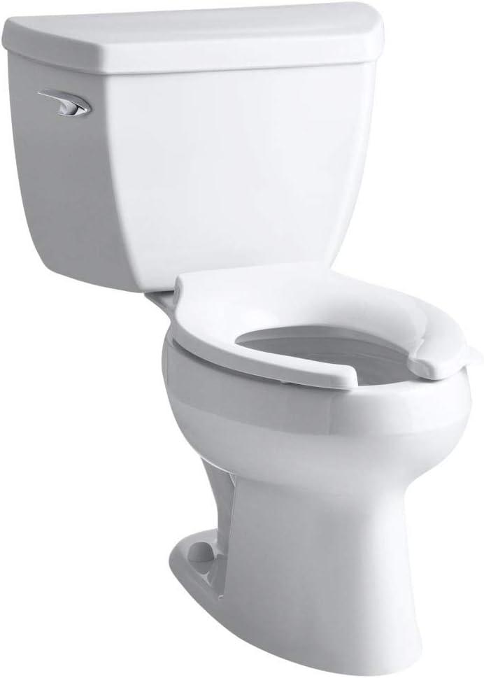 Wellworth High-Efficiency Elongated Two-Piece Toilet in White with Pressure Assist