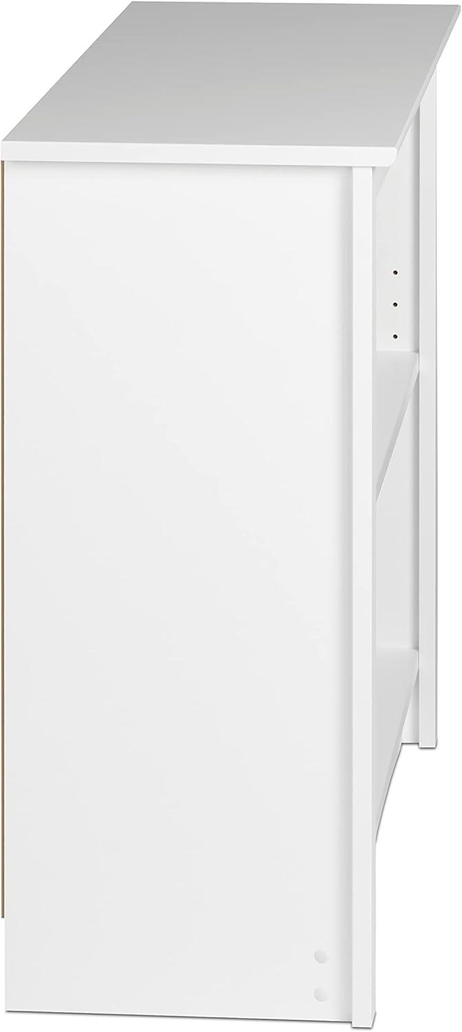 Prepac Home Office 2-Shelf Standard Bookcase with Durable Laminate Finish, White