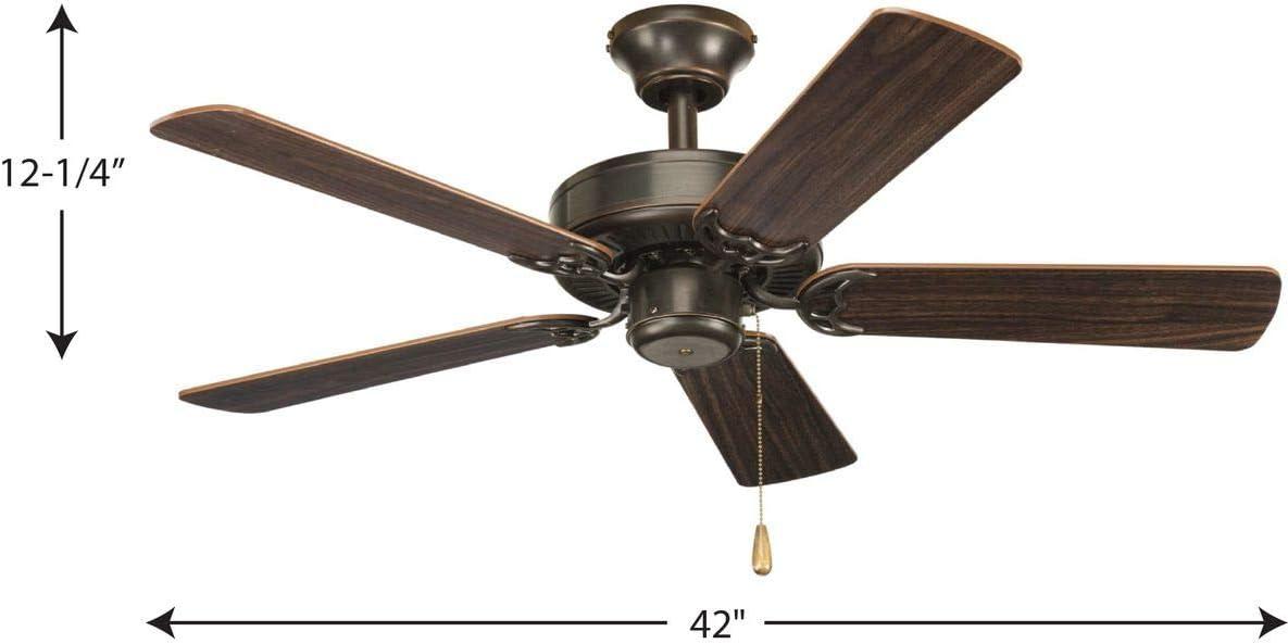 Progress Lighting Builder 42 Builder 42" 5 Blade Indoor Ceiling Fan - Bronze