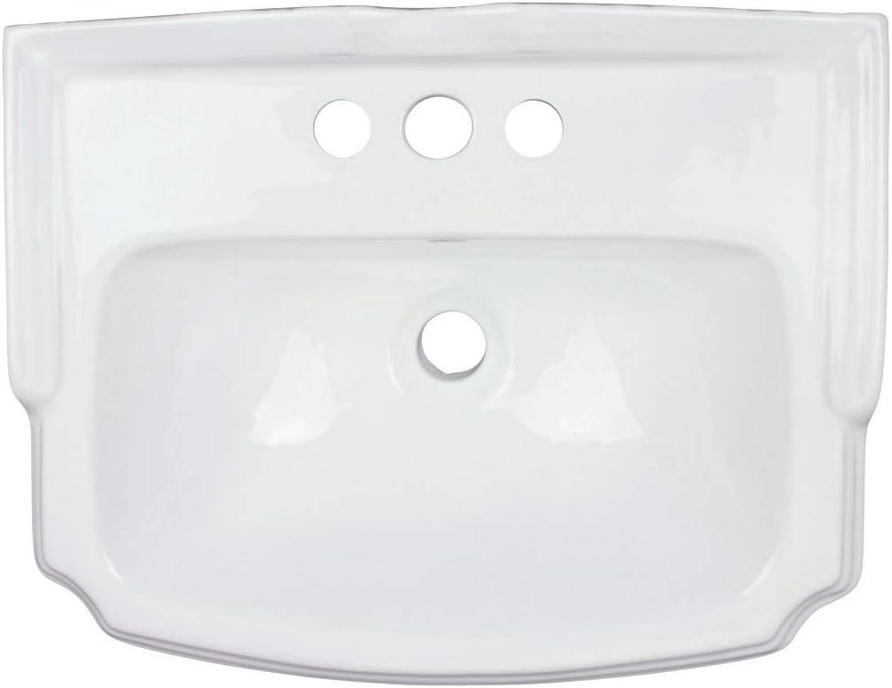 The Renovators Supply Inc. 14.75'' Gloss White Vitreous China Rectangular Bathroom Sink with Overflow