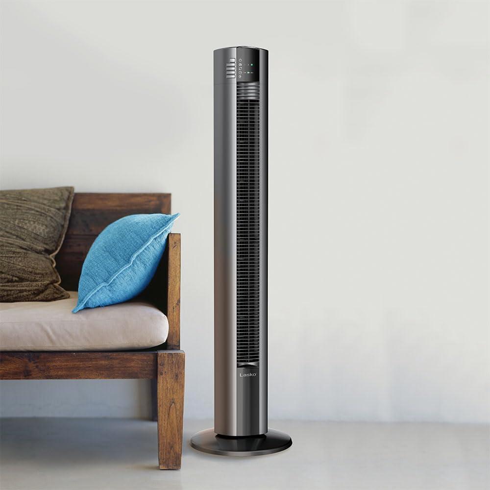 Open Box Lasko 48 Inch 3 Speed Oscillating Tower Fan w/ Nighttime Setting