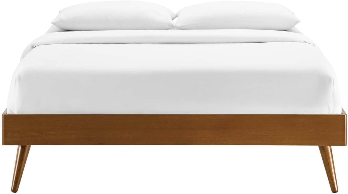 Modway Margo King MDF Wood and Rubberwood Platform Bed Frame in Walnut
