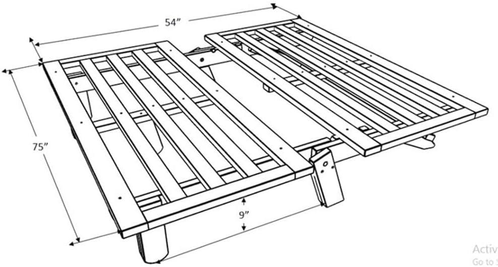 Carson Java Brown Pine Wood Futon Frame